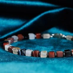 Botswana Agate Bracelet I (4mm) -Aurum Brothers Agate cube