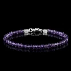 Amethyst Cube Bracelet XXI (4mm)