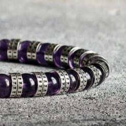 Armored Amethyst Bracelet VIII (6mm) -Aurum Brothers ArmoredAmethystBraceletVIII 6mm solo setting closeup a3b64f29 d19d 4a70 be07 8856bfcb1ae1