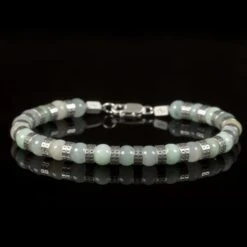 Armored Burmese Jade Bracelet V (7mm)