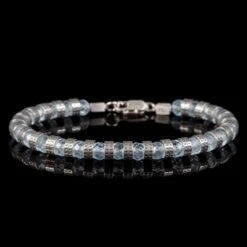 Armored Swiss Blue Topaz Bracelet I (6mm)