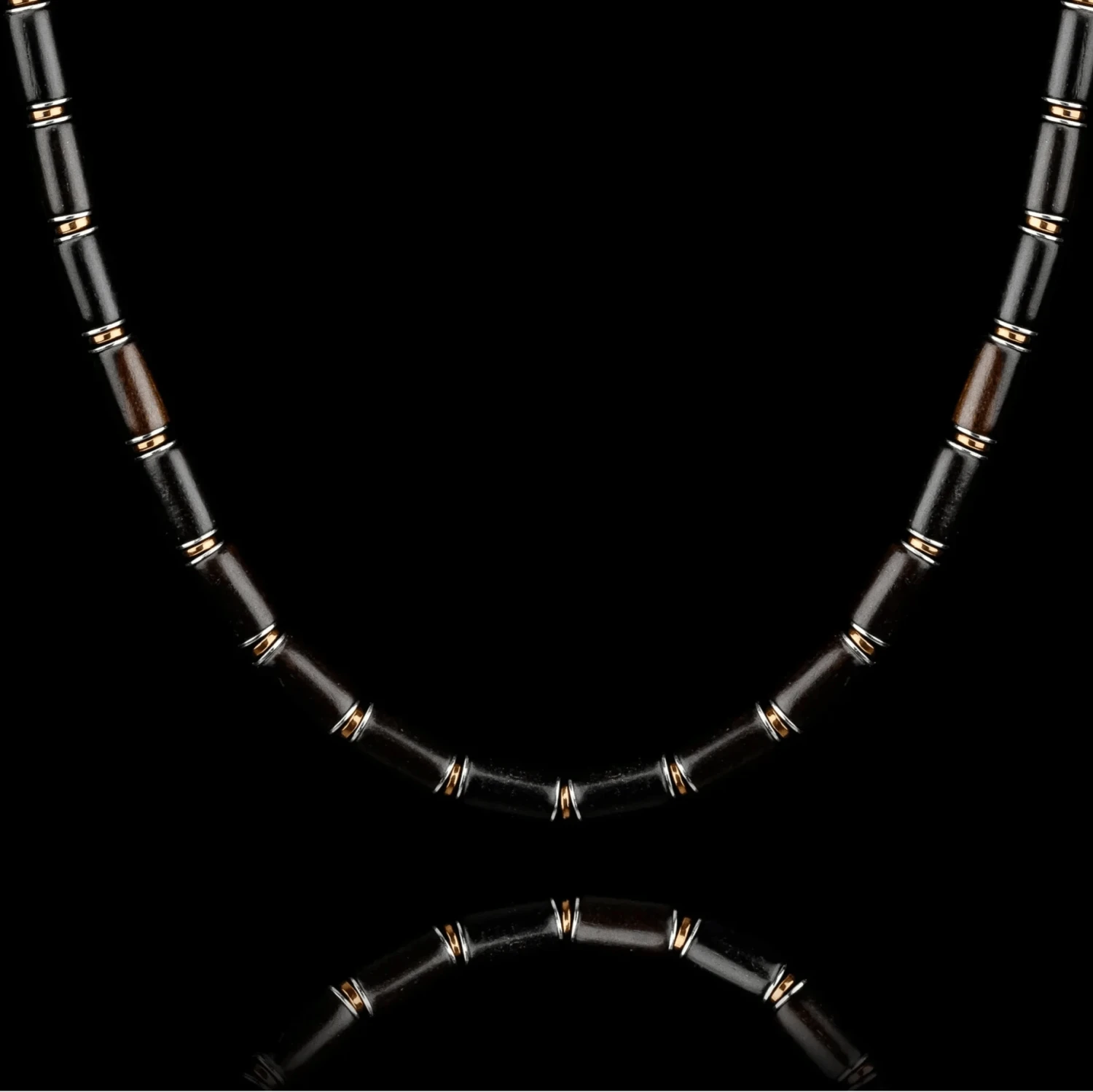 Ebony Wood Necklace I (6mm) 1 Ebony Wood Necklace I (6mm)