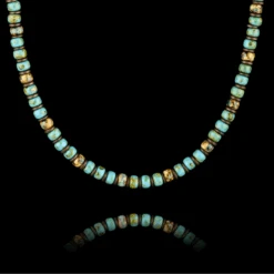 Camel - Turquoise Hematite Necklace V (4mm)