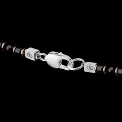 Black Onyx Necklace V (4mm) -Aurum Brothers AurumBrothers2024 951 Edit