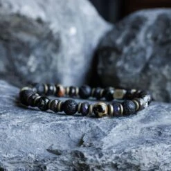 Black Dragon Vein Bracelet I (8mm) -Aurum Brothers BlackdragonveinI1