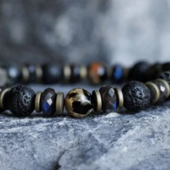 Black Dragon Vein Bracelet I (8mm) -Aurum Brothers BlackdragonveinI2