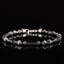 Black Tourmalinated Quartz Bracelet I (4-6mm)
