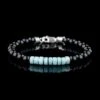 Blue Larimar - Black Tourmaline Bracelet II (6mm)