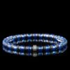 Blue Silver & Hematite Bracelet VII (6mm)