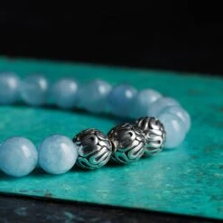 Aquamarine Bracelet XVI (8mm) -Aurum Brothers Blueaquamarine8mm2