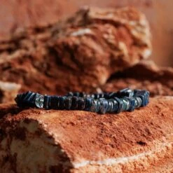 Blue Pegmatite - Aquamarine Bracelet I (6.5mm) -Aurum Brothers Bluepegmatite aquamarineI2