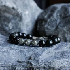 Burmese Black Jade Nascor Bracelet I (10mm) -Aurum Brothers Burmeseblackjadenascor1