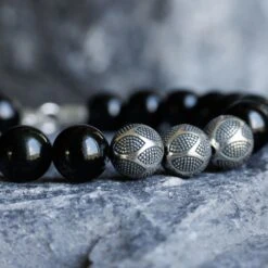 Burmese Black Jade Nascor Bracelet I (10mm) -Aurum Brothers Burmeseblackjadenascor2