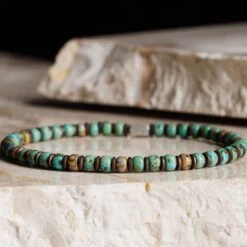 Camel-Turquoise Hematite Bracelet V (4mm) -Aurum Brothers Camel Turquoise hematite V 107352
