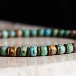 Camel-Turquoise Hematite Bracelet V (4mm) -Aurum Brothers Camel turquoise hematite V 1 743818
