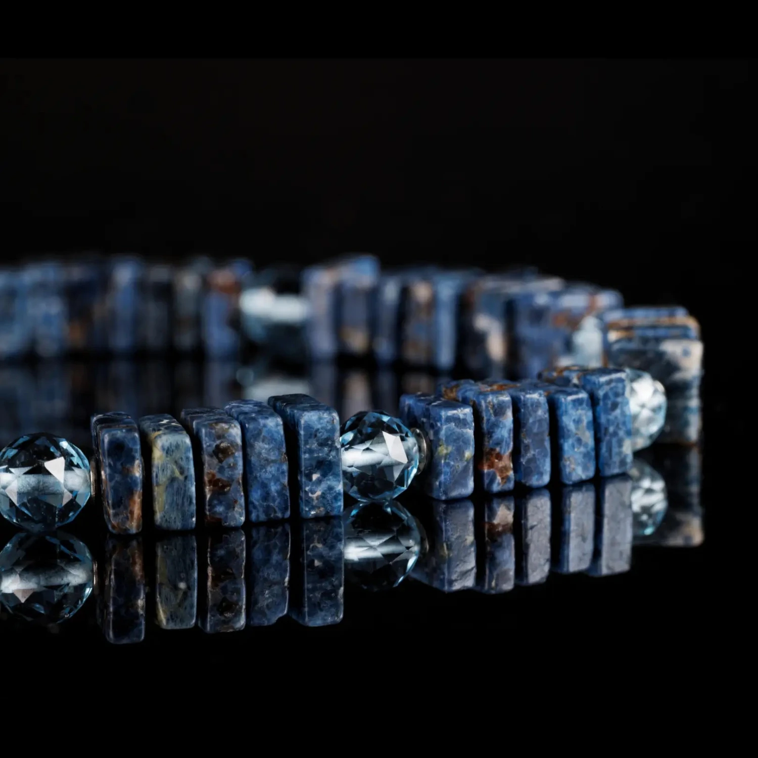 Aquamarine - Blue Pegmatite Bracelet 8 Carat (5-6mm) 2 Aquamarine - Blue Pegmatite Bracelet 8 Carat (5-6mm) - Image 2