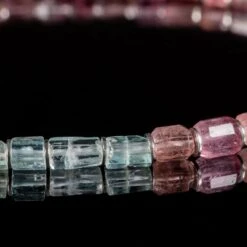 Emerald - Pink Tourmaline Bracelet XVI (2-4mm) -Aurum Brothers Emerald PinkTourmalineBraceletXVI 2 4mm solo productshot closeup 2
