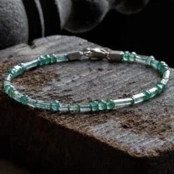 Emerald Bracelet XI (2-4mm) -Aurum Brothers EmeraldBraceletXI 2 4mm solo setting