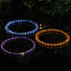 Amethyst Gold Bracelet II (4mm) -Aurum Brothers Gold kyanite amethyst amber