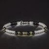 Golden Ethiopian Opal-White Pearl-Black Tourmaline Bracelet I (3.5-4.5mm)