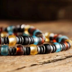 Multicolor Silver & Hematite Bracelet IV (6mm) -Aurum Brothers Hematite Silver III IV 2 1