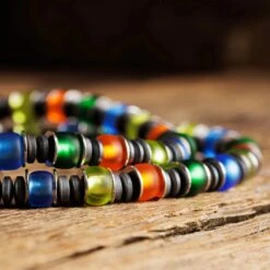 Multicolor Silver & Hematite Bracelet VI (6mm) -Aurum Brothers Hematite Silver V VI 3