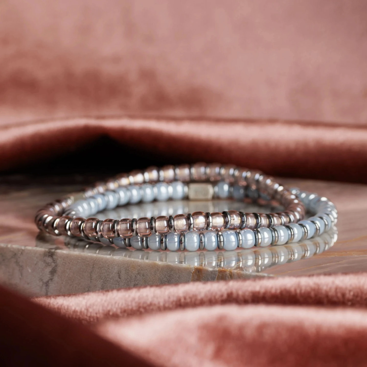 Hematite - Blue Bracelet I (4mm) 4 Hematite - Blue Bracelet I (4mm) - Image 4