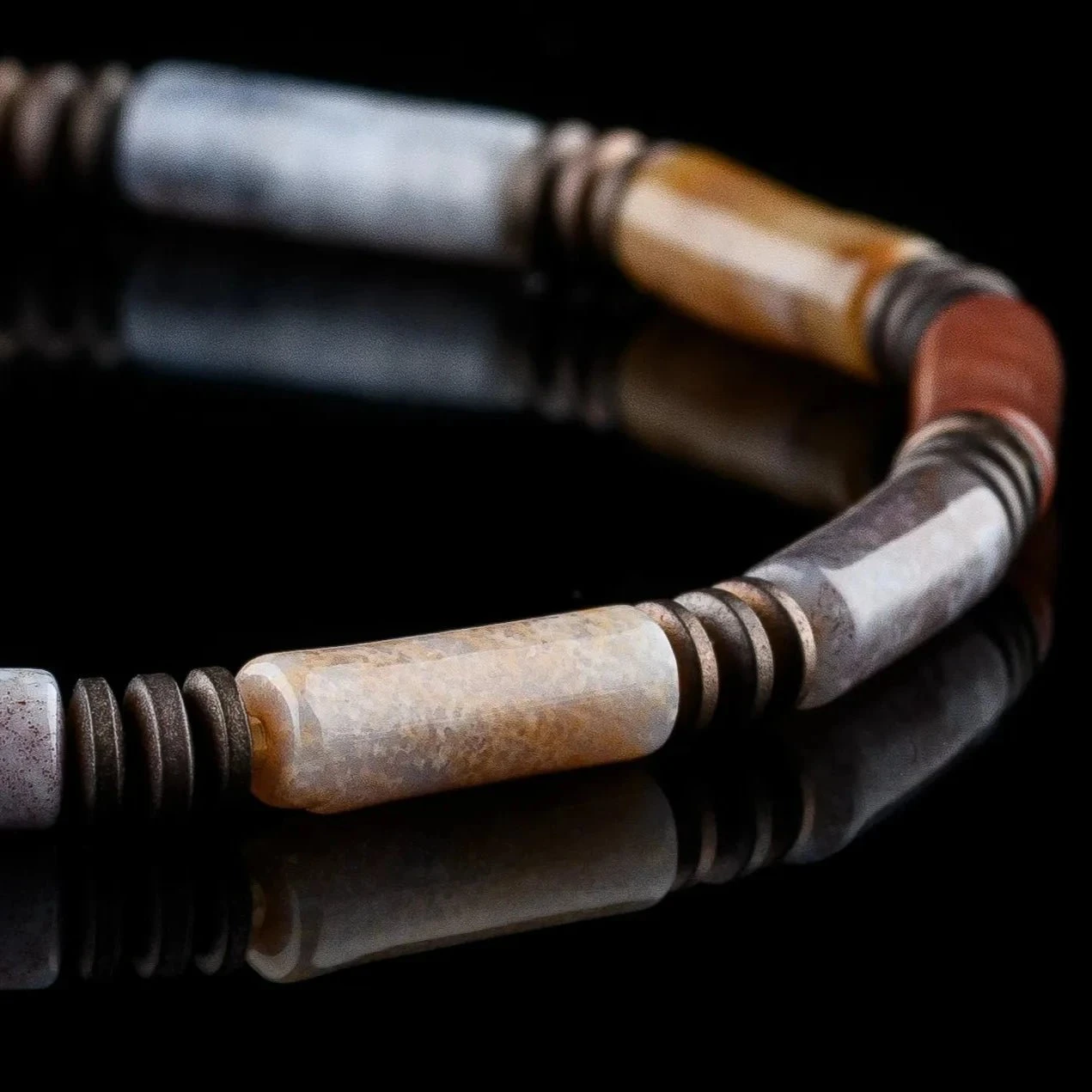 Indian Agate Bracelet VI (4mm) 2 Indian Agate Bracelet VI (4mm) - Image 2