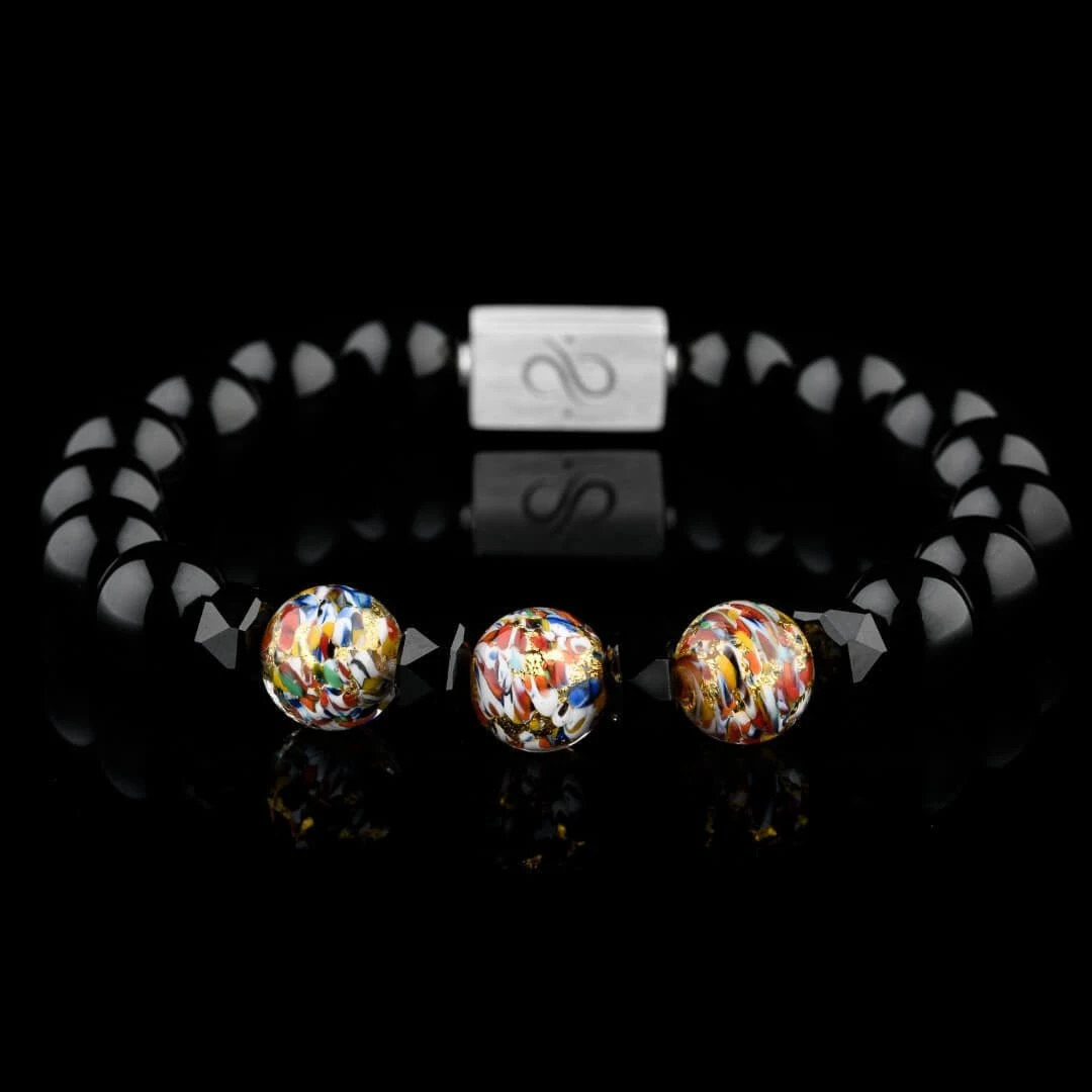 Klimt Mosaico Murano - Black Onyx Bracelet III (10mm) 1 Klimt Mosaico Murano - Black Onyx Bracelet III (10mm)