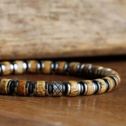 Landscape Jasper Bracelet VII (6mm) -Aurum Brothers Landscape Jasper VII 1