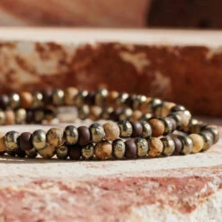 Landscape Jasper Baroque Bracelet IX (4mm) -Aurum Brothers Landscape baroque IX 1