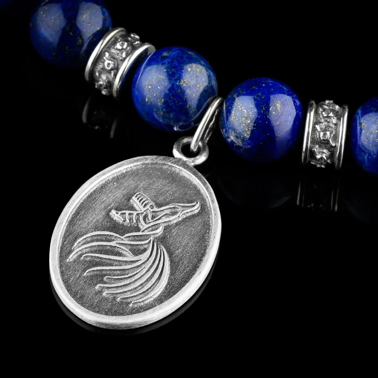 Lapis Lazuli - Rumi Bracelet VIII (8mm) 2 Lapis Lazuli - Rumi Bracelet VIII (8mm) - Image 2