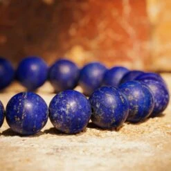 Matte Lapis Lazuli Bracelet X (10mm) -Aurum Brothers Lapis lazuli matte 10mm 3a 1