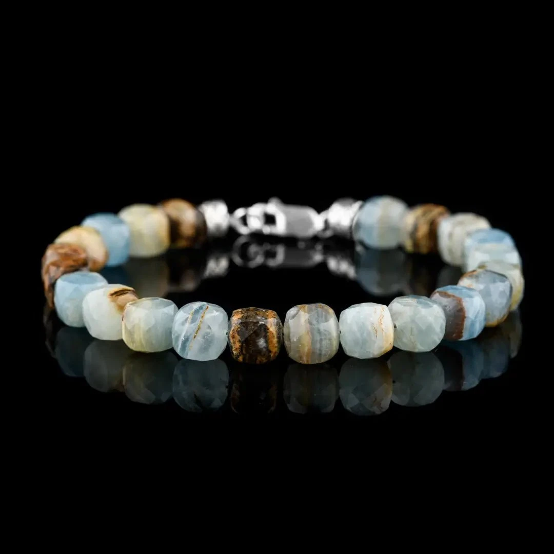 Lemurian Aquatine Calcite Bracelet I (8mm) 1 Lemurian Aquatine Calcite Bracelet I (8mm)