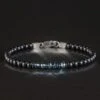 London Blue Topaz - Black Agate Bracelet II (4-5mm)