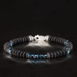 London Blue Topaz - Black Bracelet II (5-6mm)