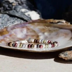 Multicolor Pearl Bracelet I (5-5.5mm) -Aurum Brothers MulticolorPearlBraceletI 5 5.5mm 4
