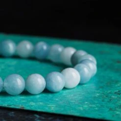 Multitoned Blue Aquamarine Bracelet XV (8mm) 7 Multitoned Blue Aquamarine Bracelet XV (8mm) -Aurum Brothers Multitonedblueaquamarine8mm2