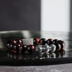 Red Tiger Eye Nascor Bracelet I (10mm) 5 Red Tiger Eye Nascor Bracelet I (10mm) -Aurum Brothers Nascor Red Tiger Eye