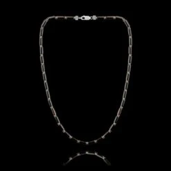 Ebony Wood Necklace I (6mm) 6 Ebony Wood Necklace I (6mm) -Aurum Brothers Necklacefull 4
