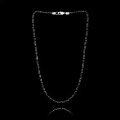 Black Onyx Necklace V (4mm) -Aurum Brothers Necklacefull 5