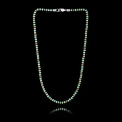 Camel - Turquoise Hematite Necklace V (4mm) -Aurum Brothers Necklacefull 6