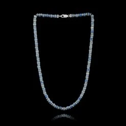 Blue Aventurine Necklace IV (6mm) -Aurum Brothers Necklacefull 7