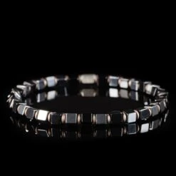 Black Onyx - Hematite Cube Bracelet II (4mm)