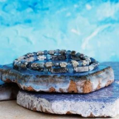 Picasso Jasper - Aquamarine Bracelet V (4mm) En -Aurum Brothers Picasso jasper aquamarine IV V 1