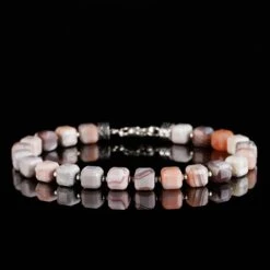 Aurum Brothers 35 Pink Botswana Agate Bracelet I (6mm)