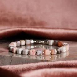 Pink Botswana Agate Bracelet I (6mm) 6 Pink Botswana Agate Bracelet I (6mm) -Aurum Brothers Pinkbotwsanaagate1
