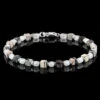 Porcelain Jasper - White Moonstone Bracelet I (4mm)