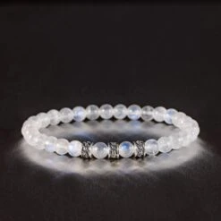 Rainbow White Moonstone Bracelet II (6mm)