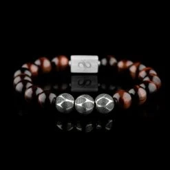 Mars Aegis Duo Pack -Aurum Brothers Red Tiger Eye Nascor Bracelet I 10mm 1